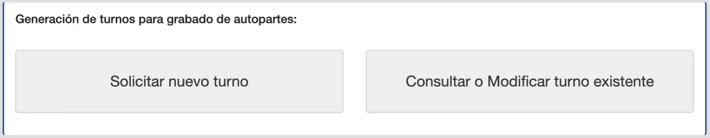 sacar turno grabado de autopartes